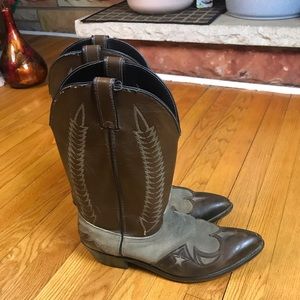 LAREDO MENS BROWN LEATHER WESTERN/COWBOY BOOTS 12D